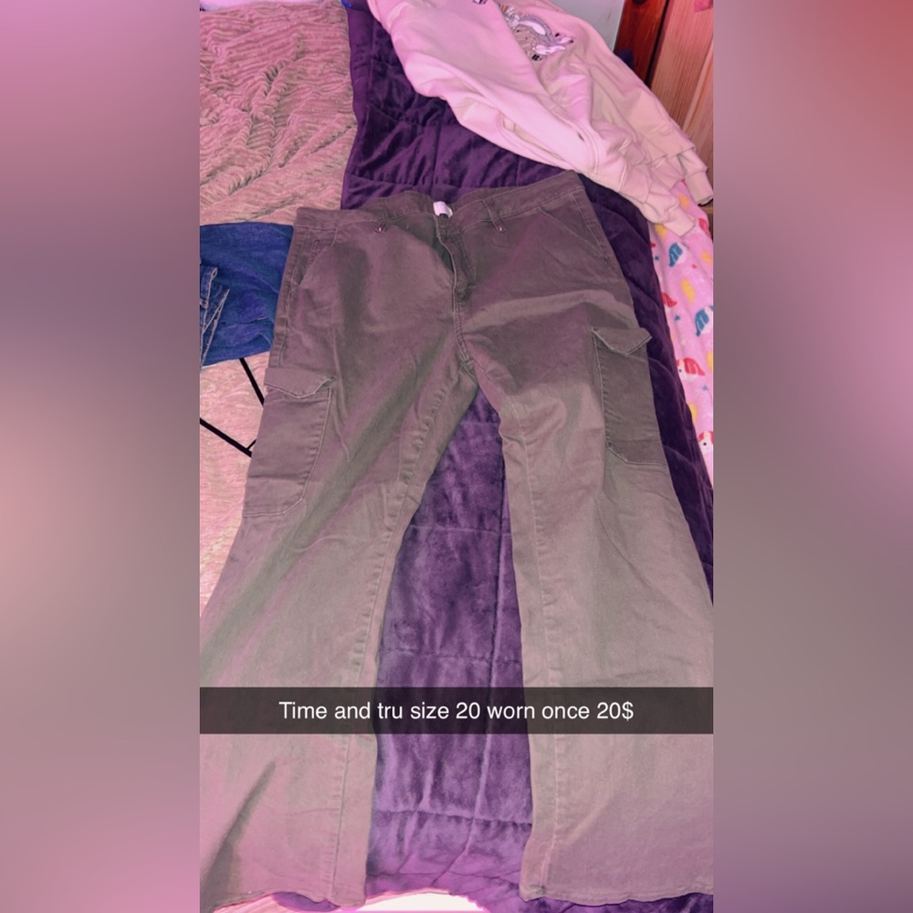 Time and Tru Green Boot Cut Pants